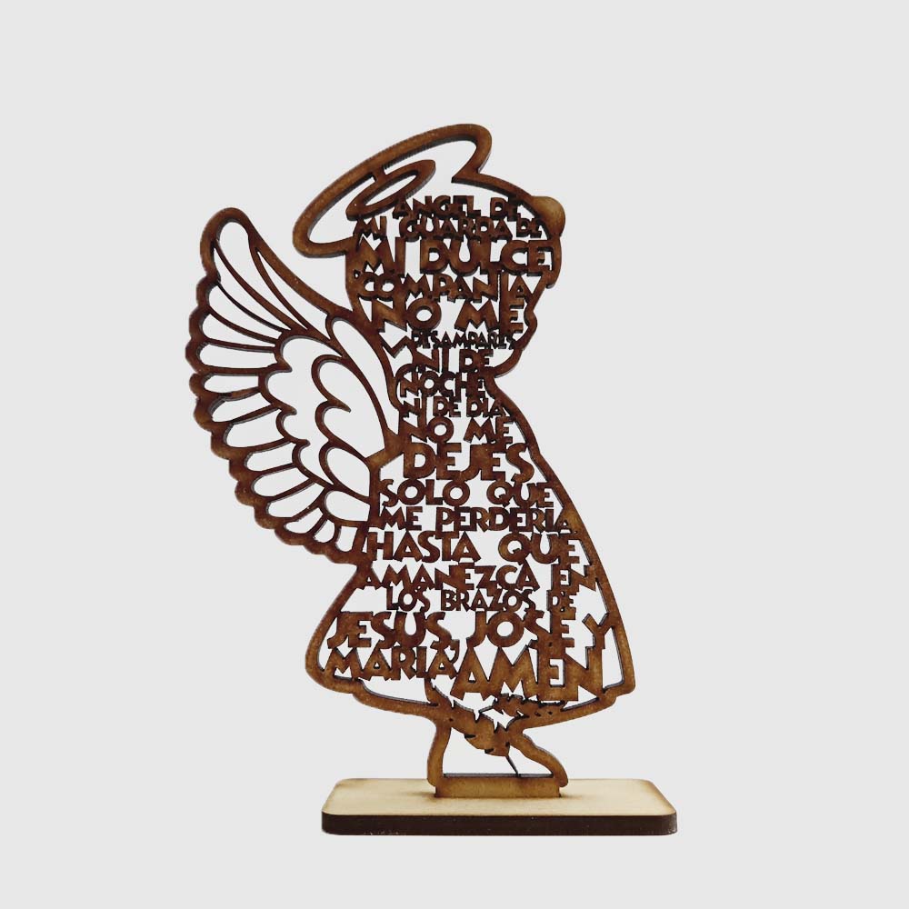 ANGEL DE LA GUARDA NINA MDF 16.5*10CM *4MM