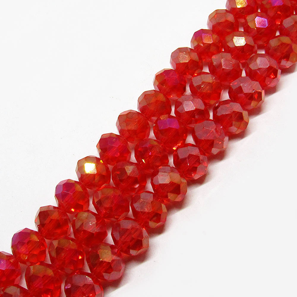 DONA CRISTAL ROJO CLARO TRANSPARENTE TORNASOL 7*8MM