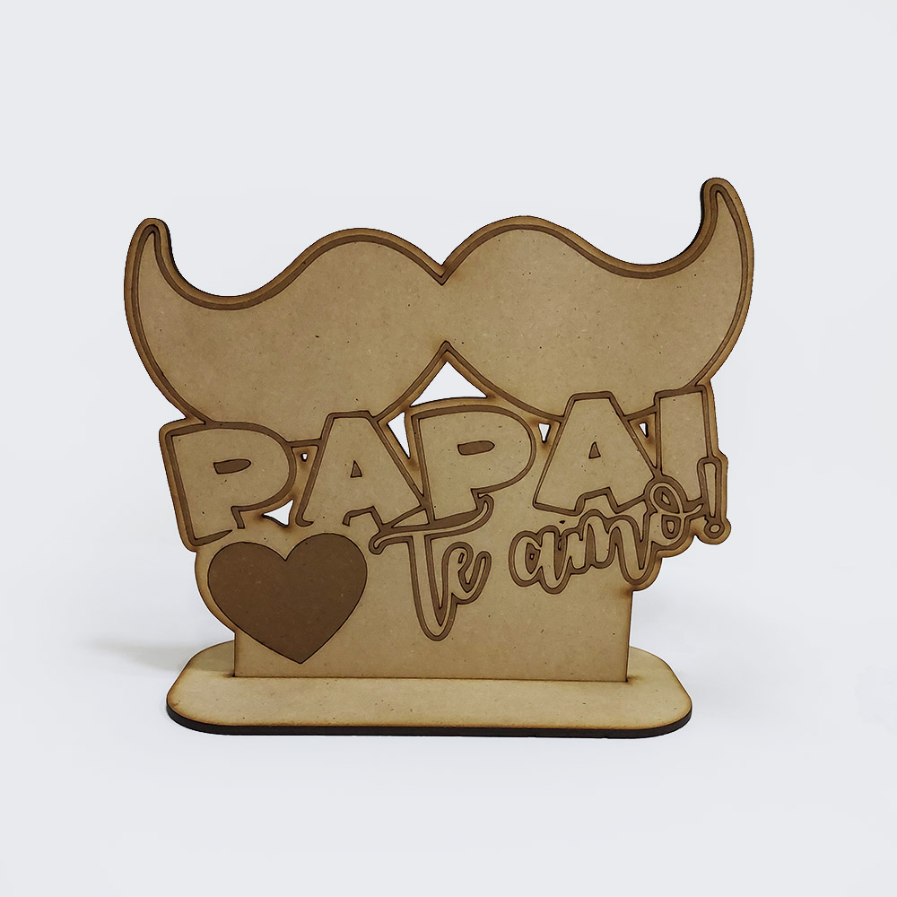 PAPA TE AMO MDF 17*20CM *3MM